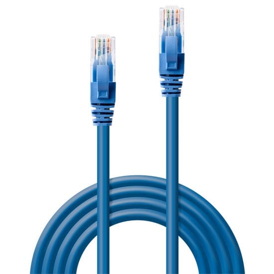 0.3m Blue Cat6 RJ45 U/UTP LSZH 24 AWG Snagless Booted