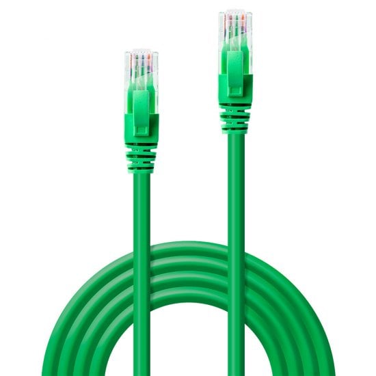 0.3m Green  CAT5e RJ45 U/UTP LSZH 24 AWG Snagless Booted