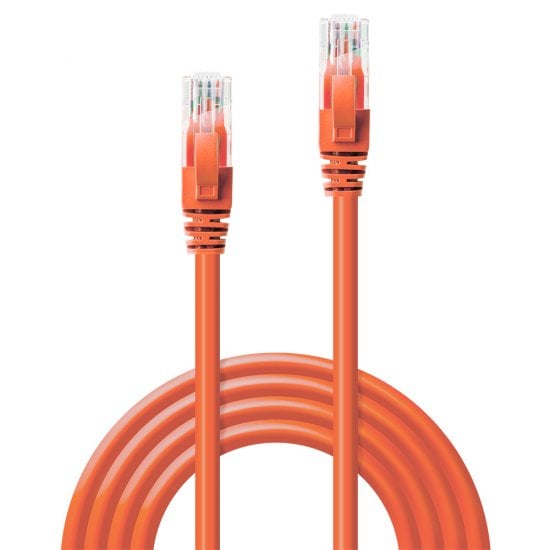 1.5m Orange  Cat6a RJ45 S/FTP LSZH 24 AWG Snagless Booted