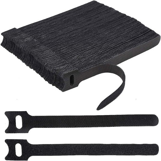 Black Velcro Straps x 50