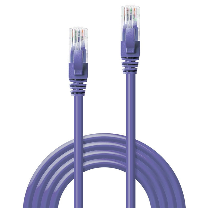 1m Violet Cat6a RJ45 S/FTP LSZH 24 AWG Snagless Booted
