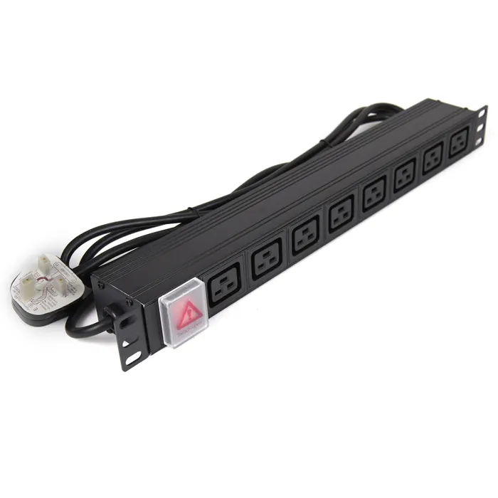 Wire Technologies PDU<br>3m, 1U, UK 3 PIN to C19 x 8