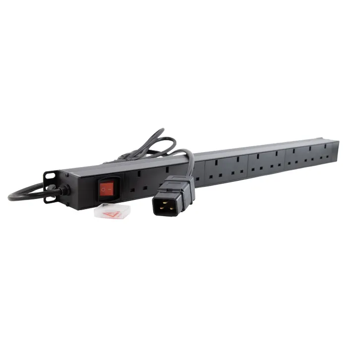 Wire Technologies PDU<br>3m, 1U, C20 to UK 3 PIN x 10
