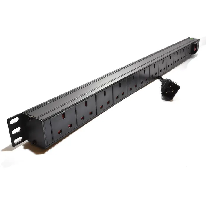Wire Technologies PDU<br>3m, 1U, C20 to UK 3 PIN x 12