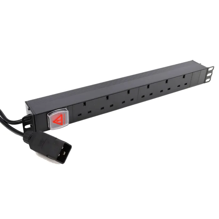 Wire Technologies PDU<br>2m, 1U, C20 to UK 3pin x 6
