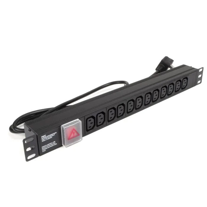 Wire Technologies PDU<br> 2m, 1U, UK 3 PIN to C13 x 12
